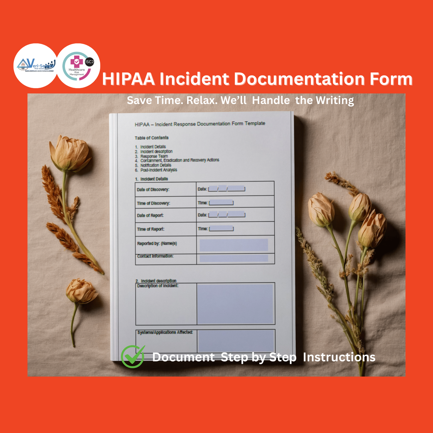 HIPAA - Incident Response Plan & Documentation Template | Audit-Ready & Easy