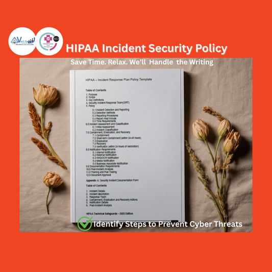 HIPAA - Incident Response Plan & Documentation Template | Audit-Ready & Easy