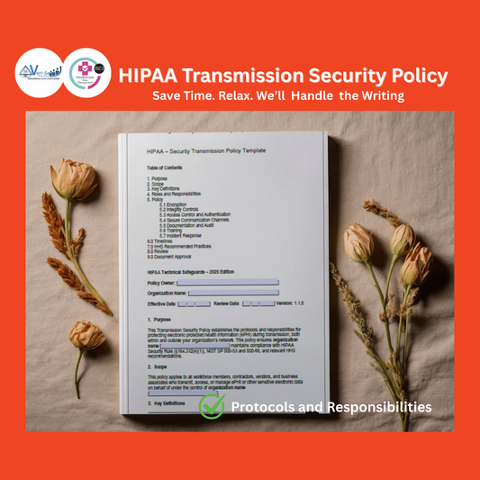 HIPAA - Transmission Security Policy Template | Audit-Ready & Easy